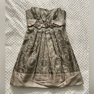 Taupe Shimmery Tapestry BCBG MAX AZRIA A-line dress 2